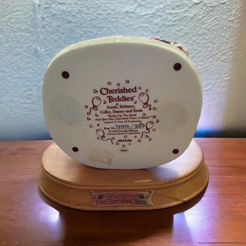 Cherished Teddies ~ 5 Years Anniversary Figurine